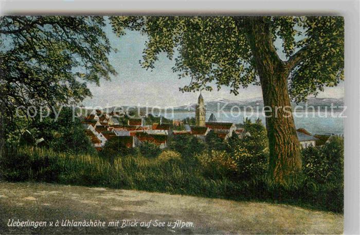 ueberlingen Bodensee Uhlandshoehe See Alpen Muenster