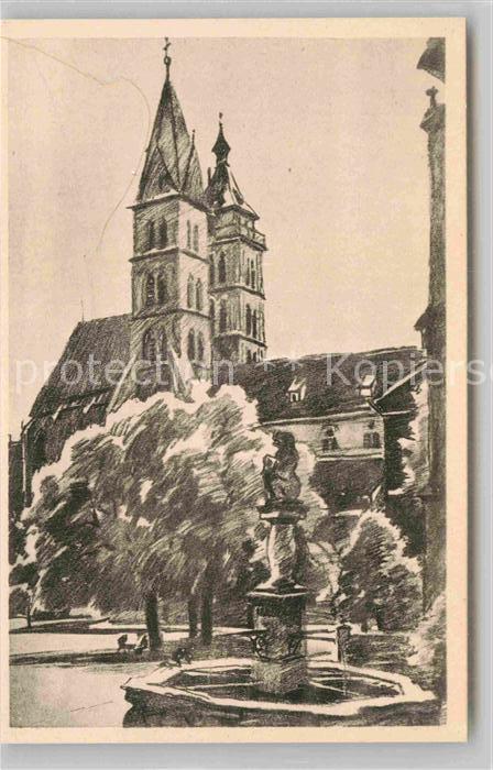 Esslingen Neckar Dionysiuskirche Kuenstlerkarte