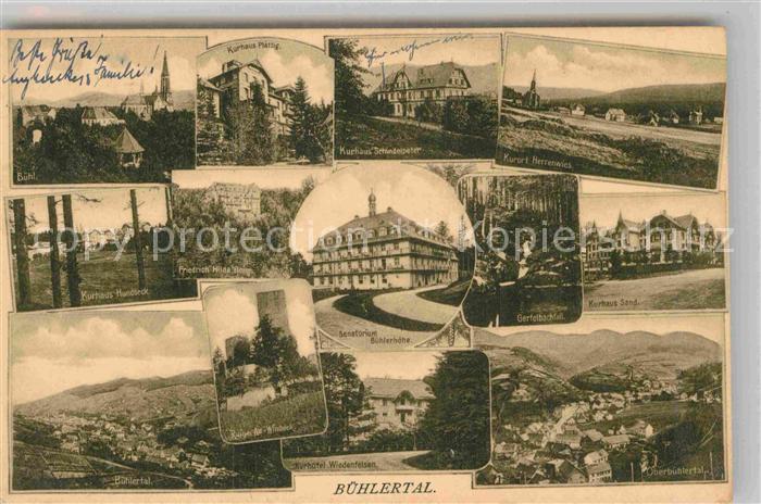 Buehlertal Kurhaus Plaettig Sand Hundseck Friedrich Hilda Heim