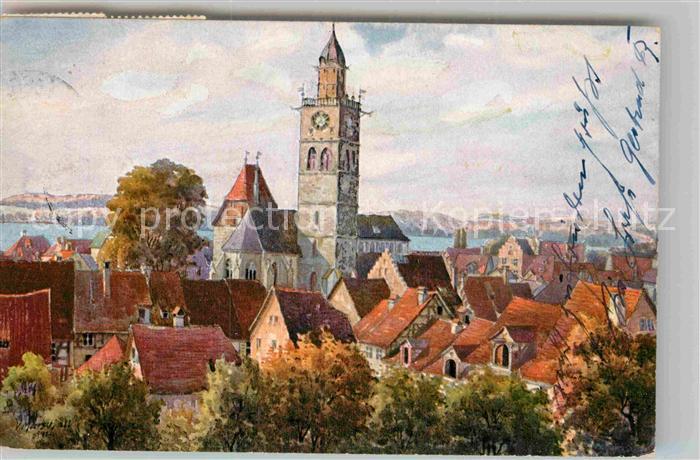 ueberlingen Bodensee Kuenstlerkarte Marschall Muenster