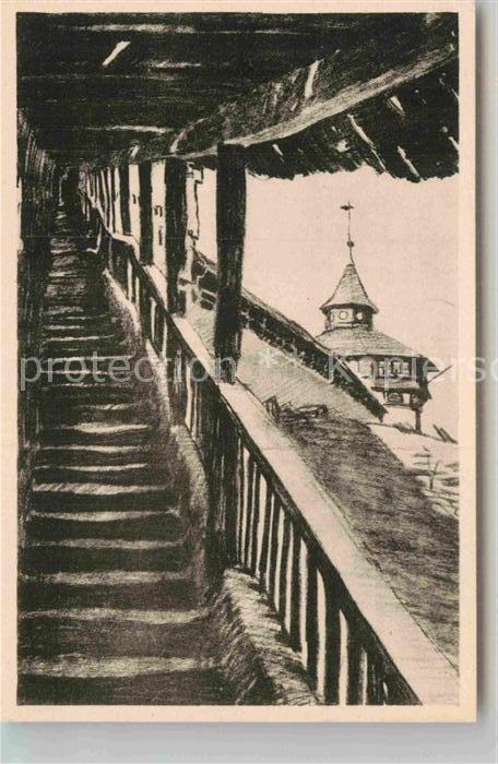 Esslingen Neckar Burgstaffel Zeichnung