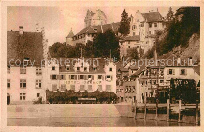 Meersburg Bodensee Innenhafen mit Altem Schloss