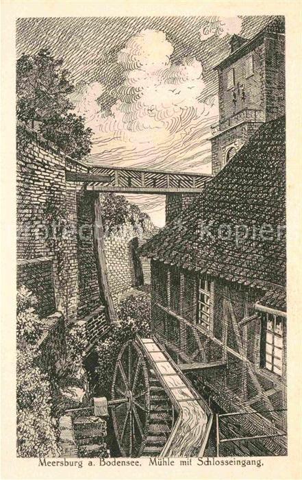 Meersburg Bodensee Schlosseingang Muehle