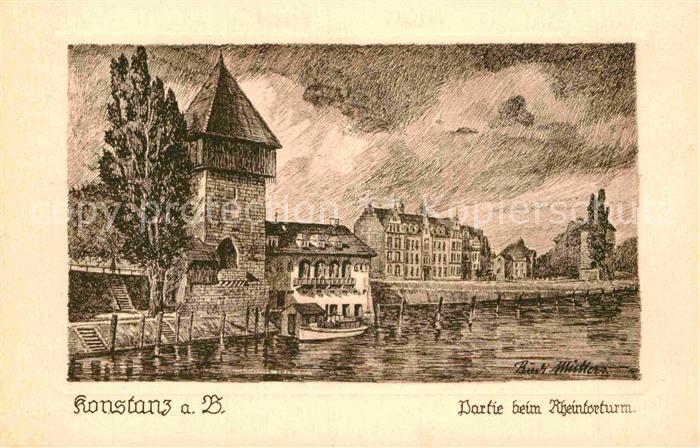 Konstanz Bodensee Partie am Rheintorturm