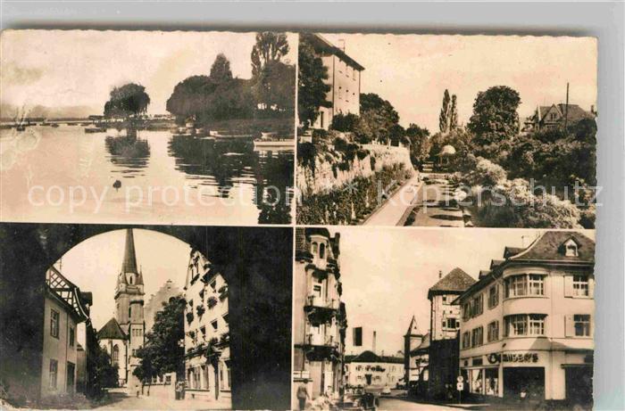 Radolfzell Bodensee See Stadtgarten Kirche Teilansicht