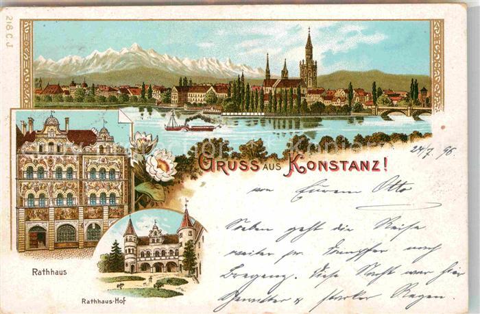 Konstanz Bodensee Panorama Rathaus Muenster