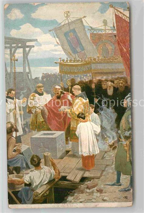 Konstanz Bodensee Grundsteinlegung des Klosters Petershausen