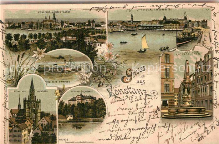 Konstanz Bodensee Seestrasse Landungssteg Muenster Schloss Mainau