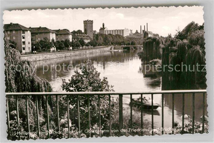 Heilbronn Neckar Goetzenturm Friedrich Ebert Bruecke
