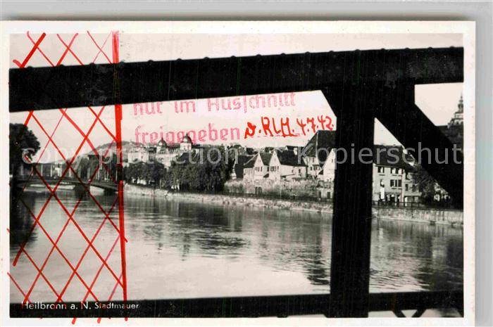 Heilbronn Neckar Stadtmauer Neckarbruecke