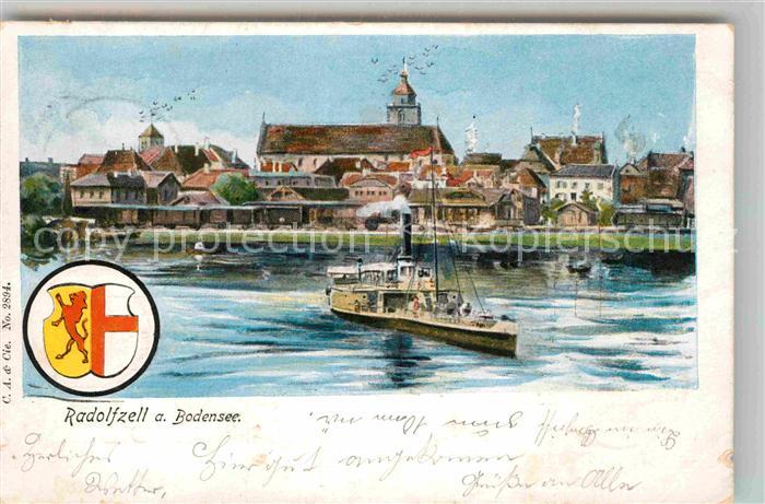 Radolfzell Bodensee Teilansicht Personendampfer