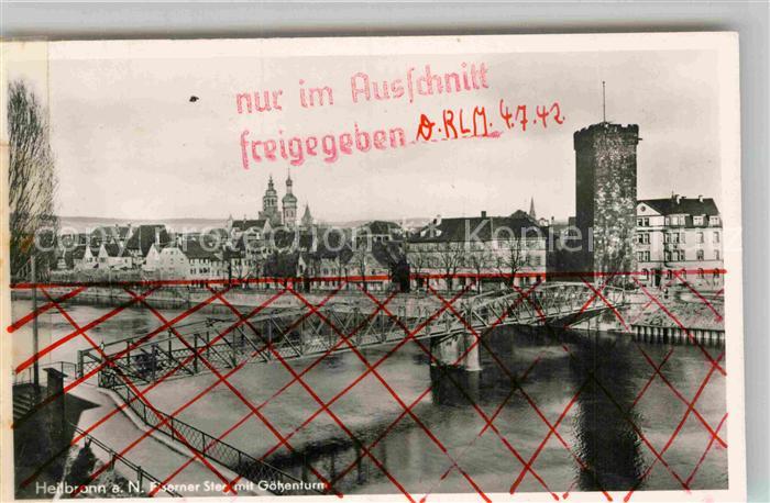 Heilbronn Neckar Eiserner Steg Goetzturm