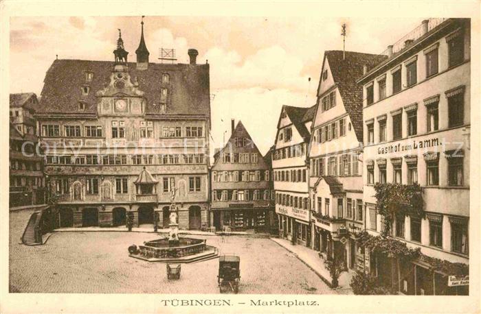 TueBINGEN BW Marktplatz Brunnen Rathaus