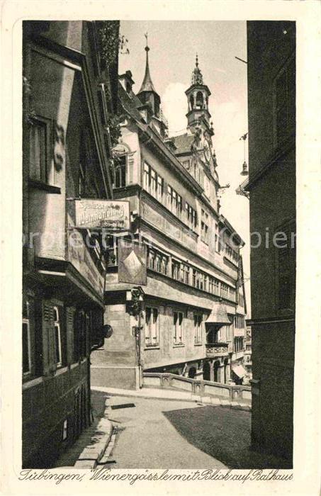 TueBINGEN BW Wienergaessle mit Rathaus