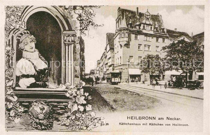 Heilbronn Neckar Kaethchenhaus mit Kaetchen von Heilbronn