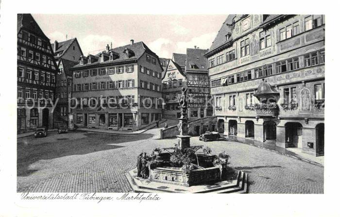TueBINGEN BW Marktplatz Brunnen