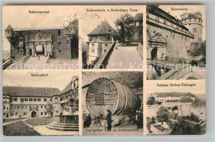 TueBINGEN BW Schloss Hohentuebingen Schlossportal Fuenfeckiger Turm Sternwarte S