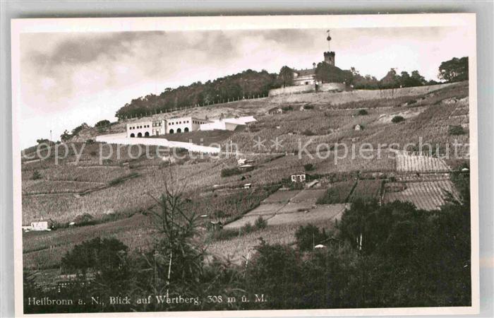 Heilbronn Neckar Blick auf Wartberg