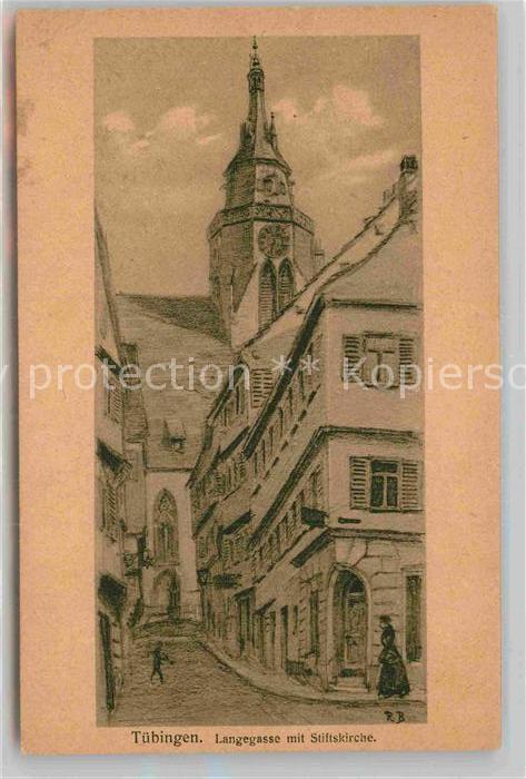 TueBINGEN BW Langegasse mit Stiftskirche