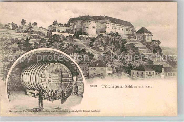 TueBINGEN BW Schloss mit Fass