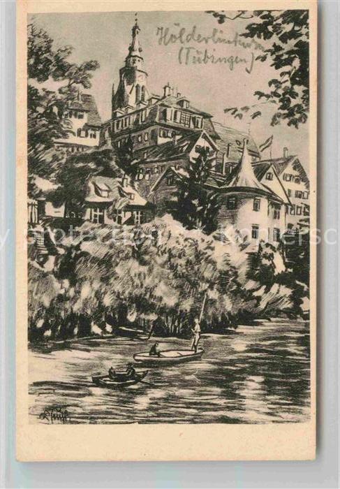 TueBINGEN BW Hoelderlinturm Neckarpartie