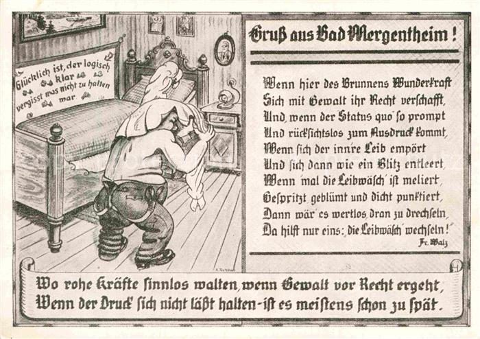 Mergentheim Bad Spruchkarte