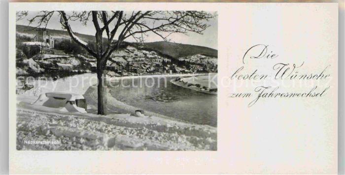 Neckarsteinach Neujahrskarte Winterlandschaft