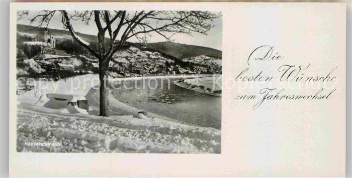 Neckarsteinach Neujahrskarte Winterlandschaft