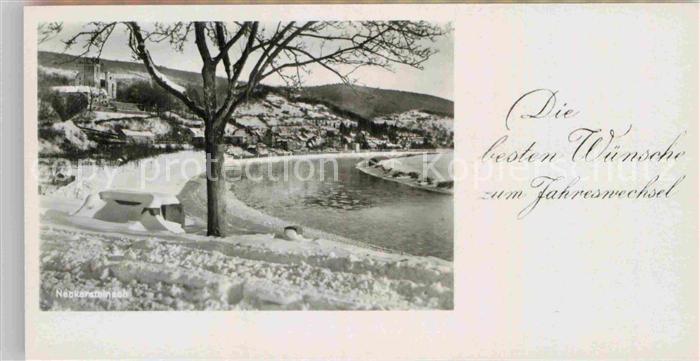 Neckarsteinach Neujahrskarte Winterlandschaft