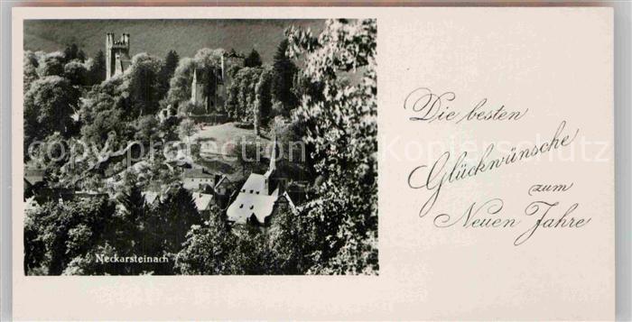 Neckarsteinach Neujahrskarte Burg