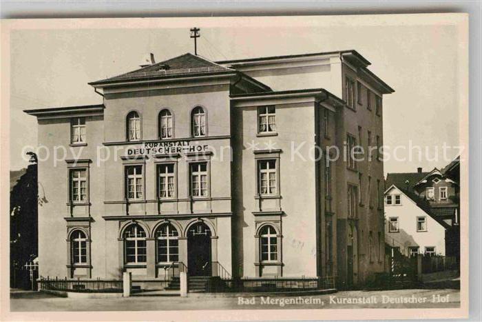 Mergentheim Bad Kuranstalt Deutscher Hof