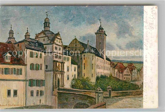 Mergentheim Bad Schloss Gemaelde Richard Hartmann