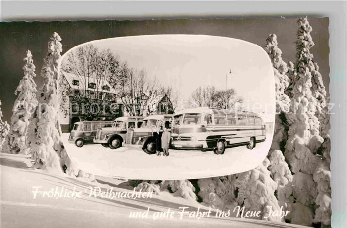Gruenstadt Weihnachts Neujahrskarte Busunternehmen Metzger Winter