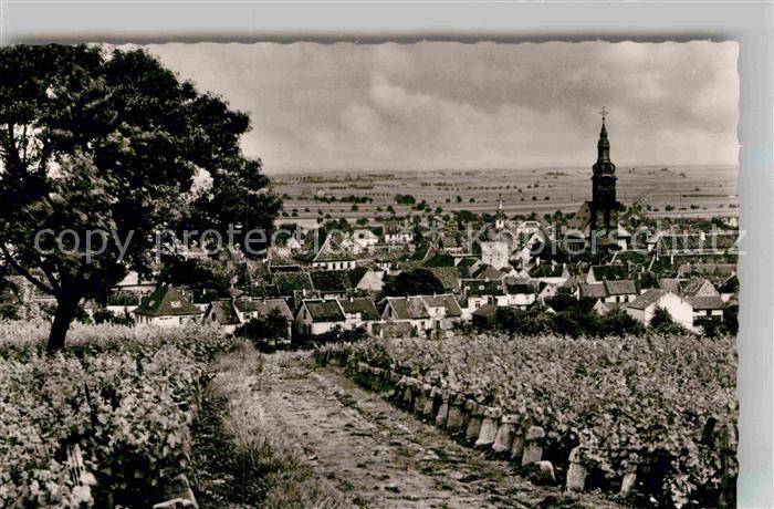 Gruenstadt Panorama Kirchturm