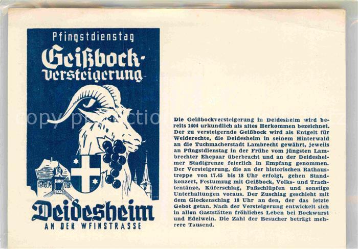 Deidesheim Pfingstdienstag Geissbock Versteigerung