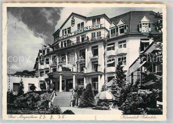 Mergentheim Bad Kuranstalt Hohenlohe