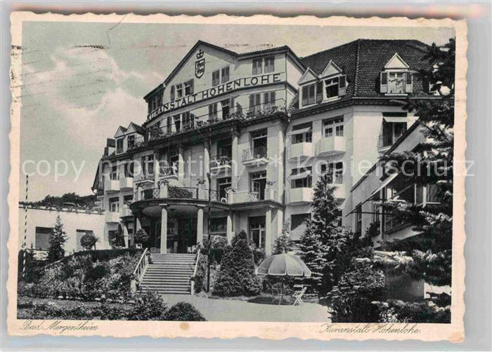 Mergentheim Bad Kuranstalt Hohenlohe