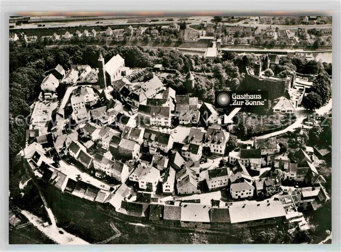 Dilsberg Fliegeraufnahme Gasthaus zur Sonne