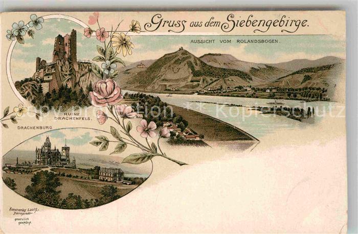 Koenigswinter Ruine Drachenfels Drachenburg Rolandsbogen