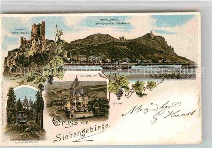 Koenigswinter Ruine Drachenfels Drachenburg