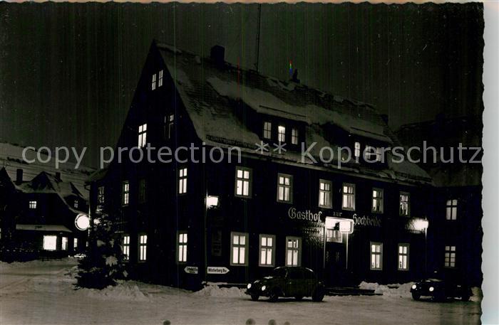 Niedersfeld Gasthof Hochheide Abend Winter