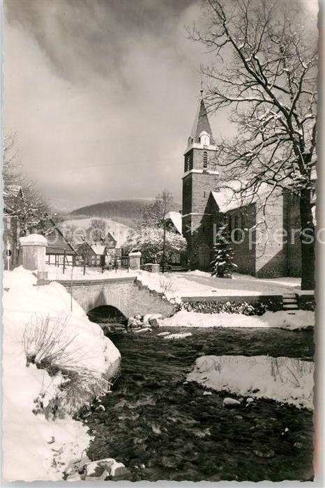 Niedersfeld Kirche Winterlandschaft