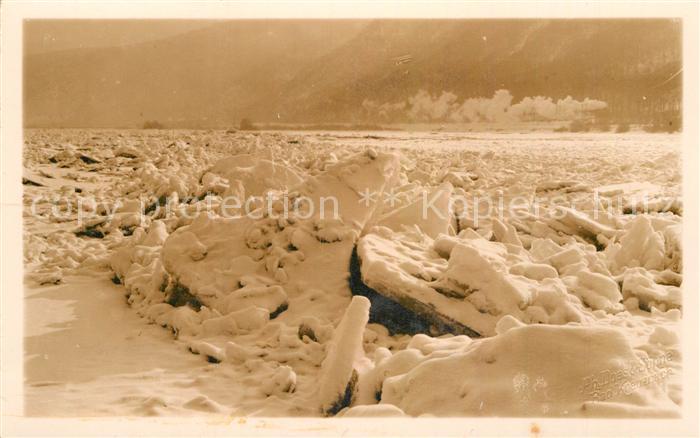Bingen Rhein Zugefrorener Rhein