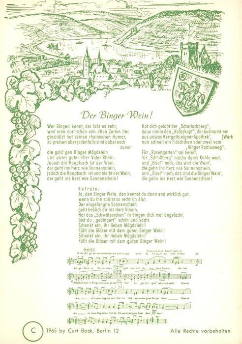 Bingen Rhein Panorama Rheinlied