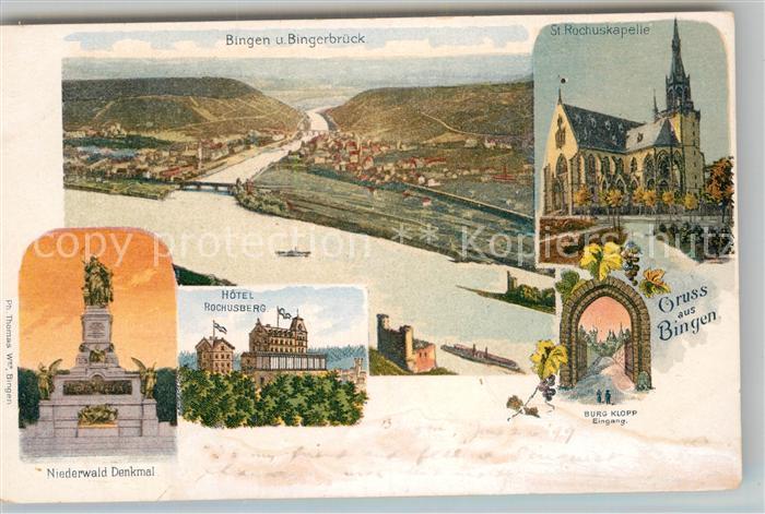 Bingen Rhein Bingerbrueck Niederwald Denkmal Hotel Rochusberg St Rochuskapelle B