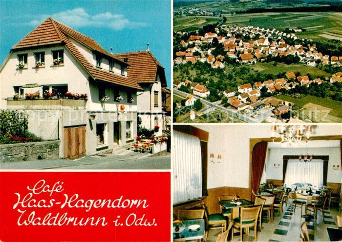 Waldbrunn Odenwald Fliegeraufnahme Cafe Haas Hagendorn