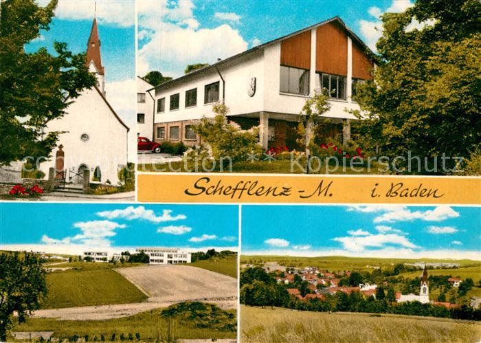 Schefflenz Rathaus Kirche Teilansicht