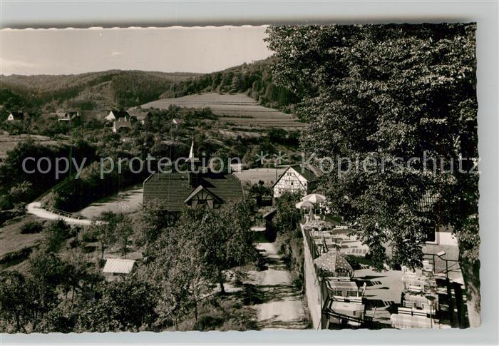 Langenthal Odenwald Teilansicht Pension zur Linde