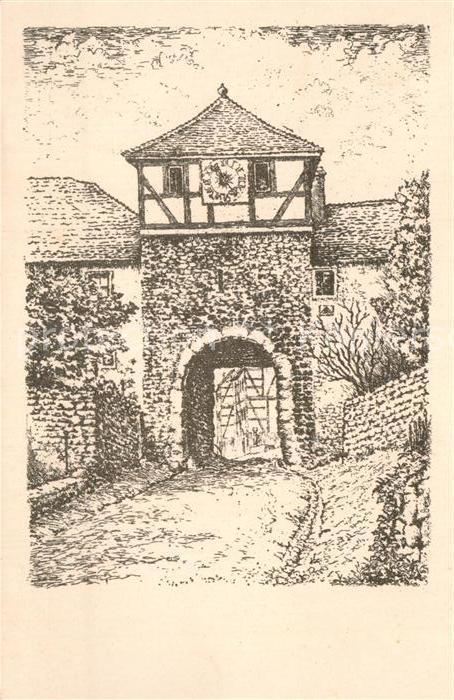 Dilsberg Jugendherberge Eingang Zeichnung Ebner