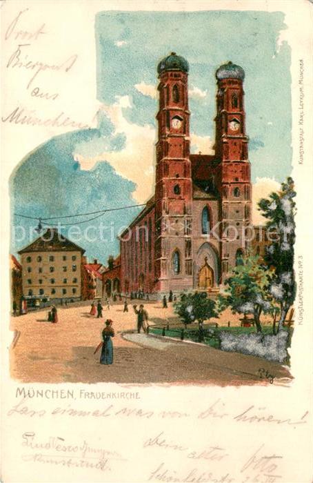 Muenchen Bayern Frauenkirche Kuenstlerkarte